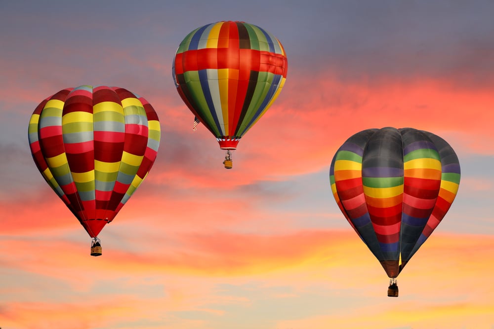 Take a hot air balloon ride, one of the best things to do in New Mexico each fall 