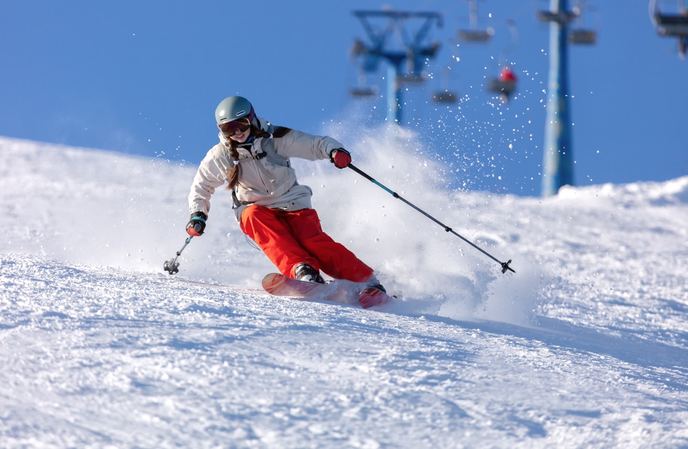 Downhill skier at Taos Ski Valley