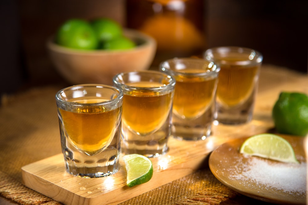 Tequila flight, which can be enjoyed at some of the top Santa Fe restaurants
