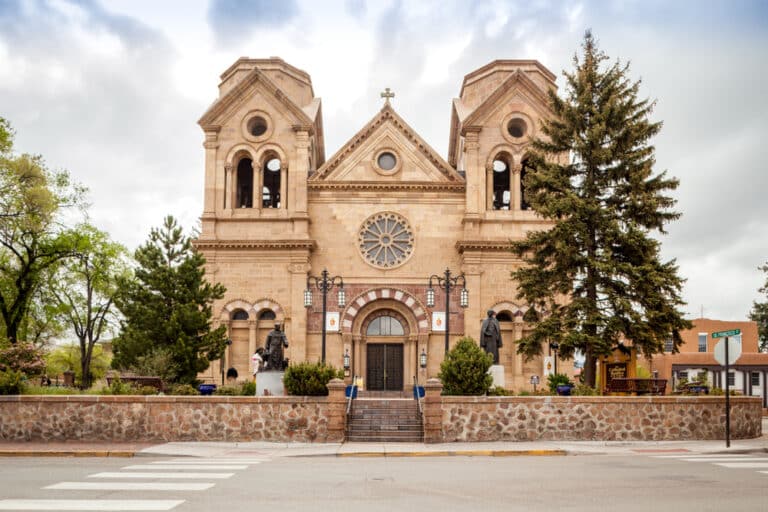 The exterior of one of the churches in Santa Fe